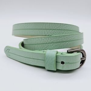 Thin faux leather belt